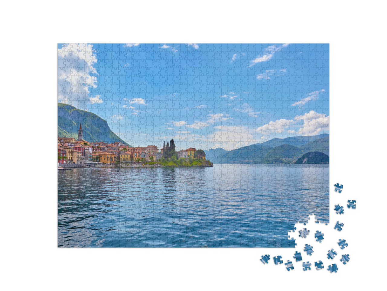 Puzzle de 1000 pièces « Belle vue sur le lac de Côme »