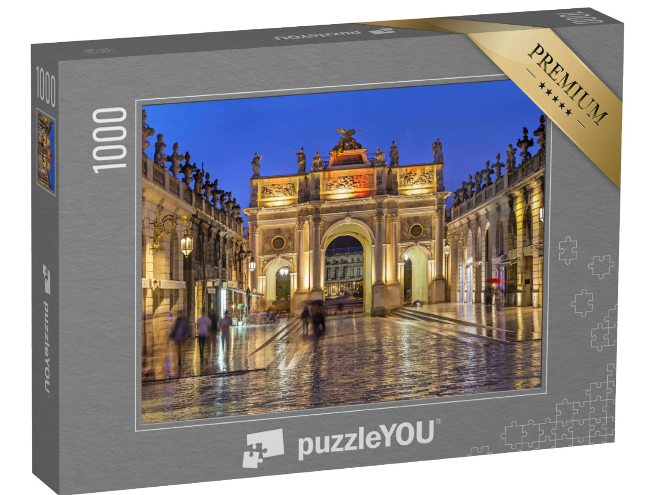 Puzzle de 1000 pièces « Place Stanislas le soir, Nancy, Lorraine, France »