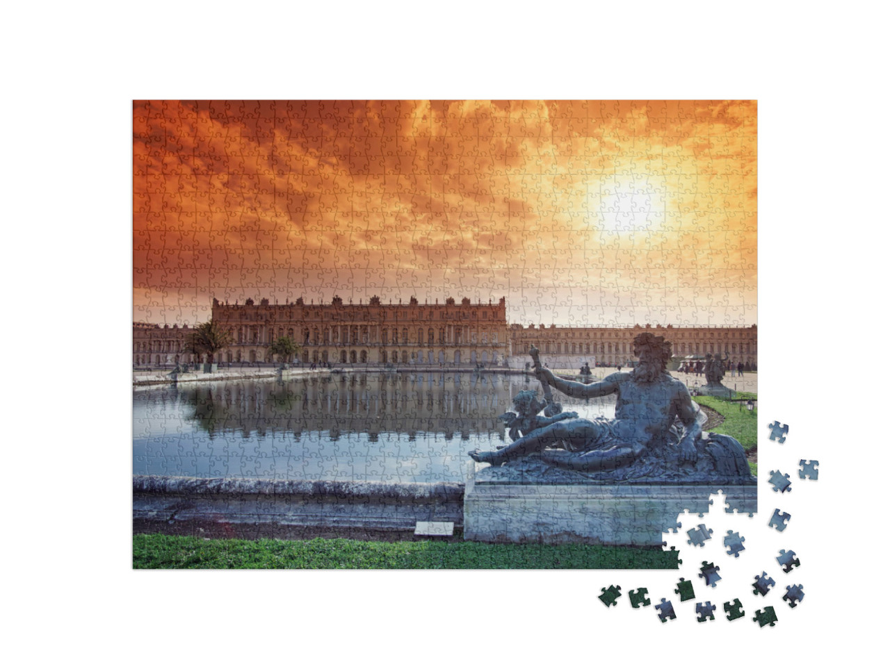 Puzzle de 1000 pièces « Lavabo et statue au château de Versailles »