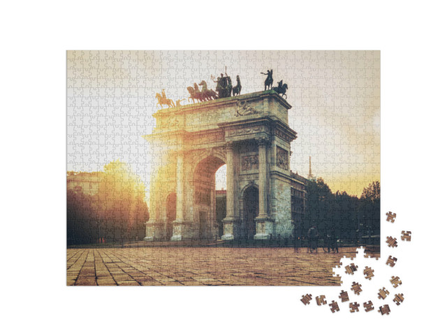 Puzzle de 1000 pièces « Arco della Pace à Milan, Italie »