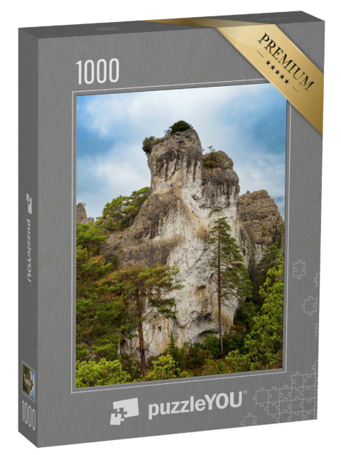 Puzzle de 1000 pièces « Roches aux formes étranges dans le chaos de Montpellier-le-Vieux dans le Parc national des Cévennes, France »