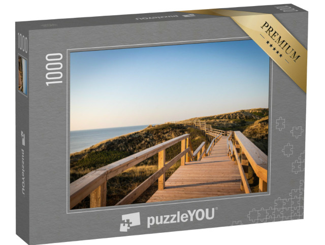 Puzzle de 1000 pièces « Sentier des escaliers de la plage sur l'île de Sylt »