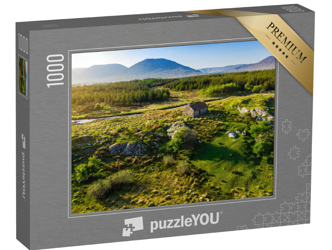 Puzzle de 1000 pièces « Steincottage dans le Connemara, Irlande »
