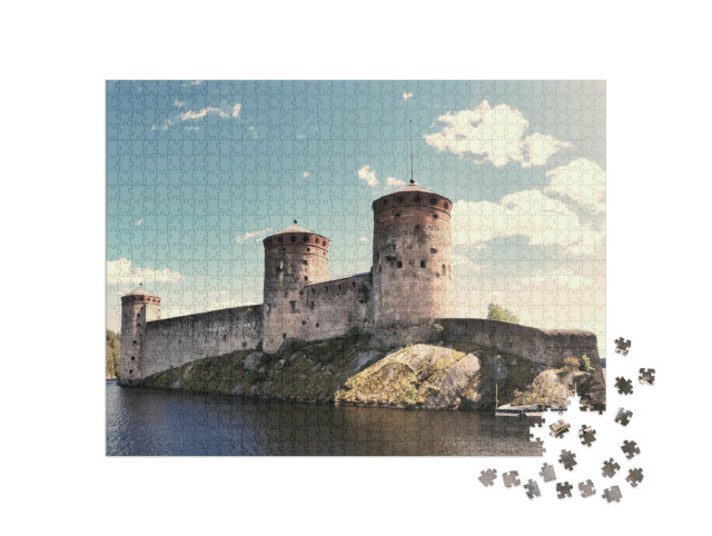 Puzzle de 1000 pièces « Ancien château médiéval de Savonlinna »