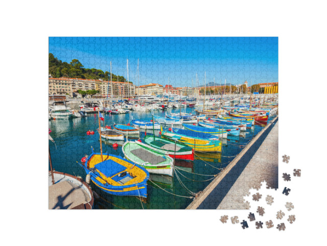 Puzzle de 1000 pièces « Port de Nice avec bateaux et yachts, Cote d'Azur en France »