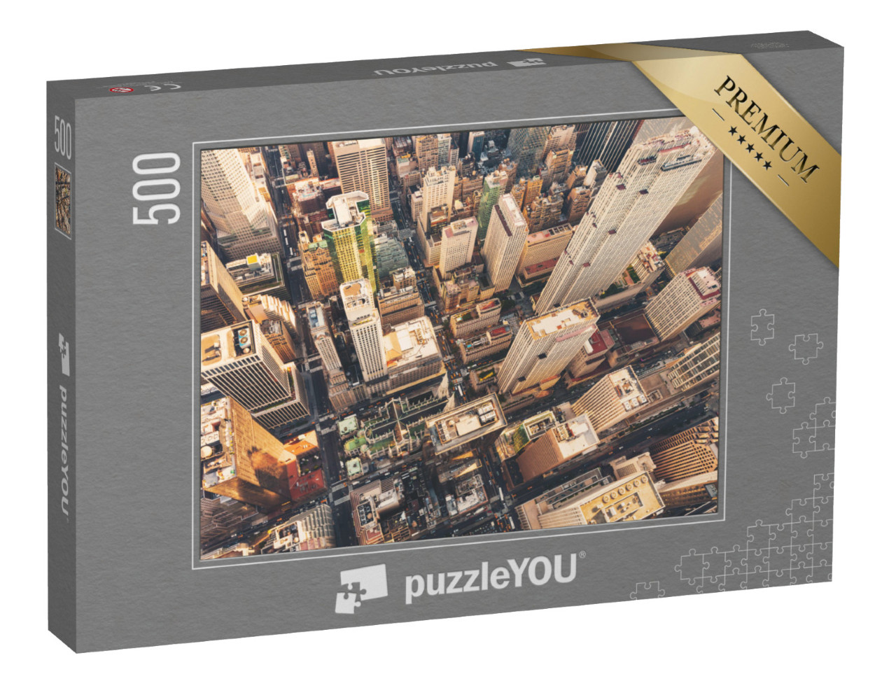 Puzzle de 500 pièces « Vue aérienne de Midtown Manhattan avec vue sur la cathédrale Saint-Patrick »