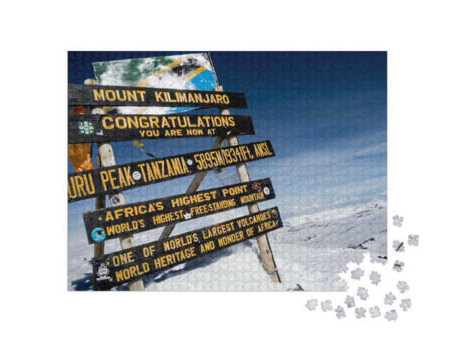 Puzzle de 1000 pièces « Le sommet du Kilimandjaro, Tanzanie »