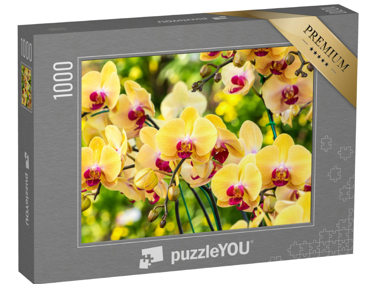 Puzzle de 1000 pièces « Magnifique orchidée jaune »