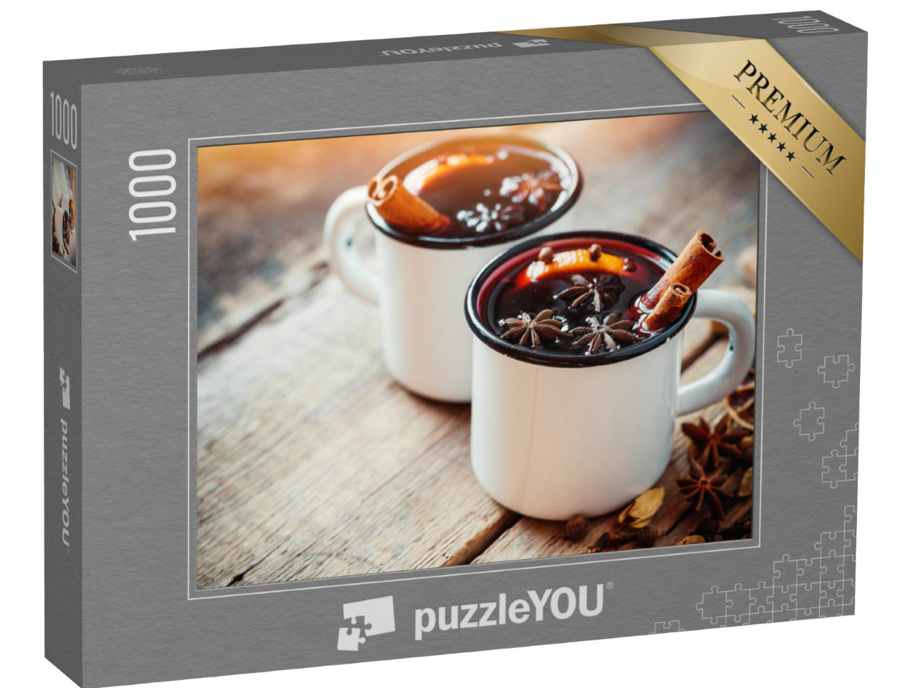 Puzzle de 1000 pièces « Délicieux vin chaud aux épices et aux agrumes »