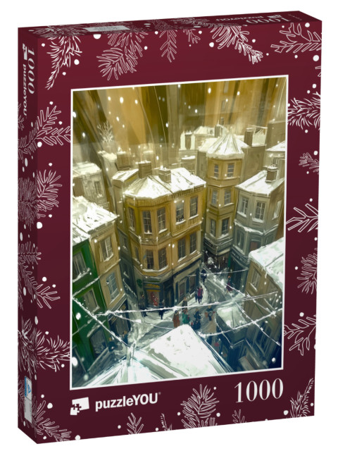 Puzzle de 1000 pièces « La magie de Noël plane sur la ville »