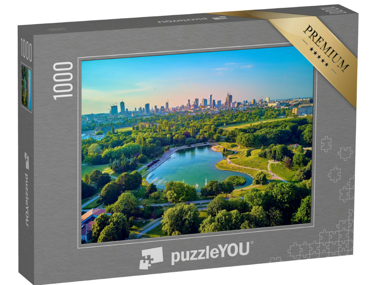 Puzzle de 1000 pièces « Varsovie : une soirée à la Mokotowskie en juin, Pologne »