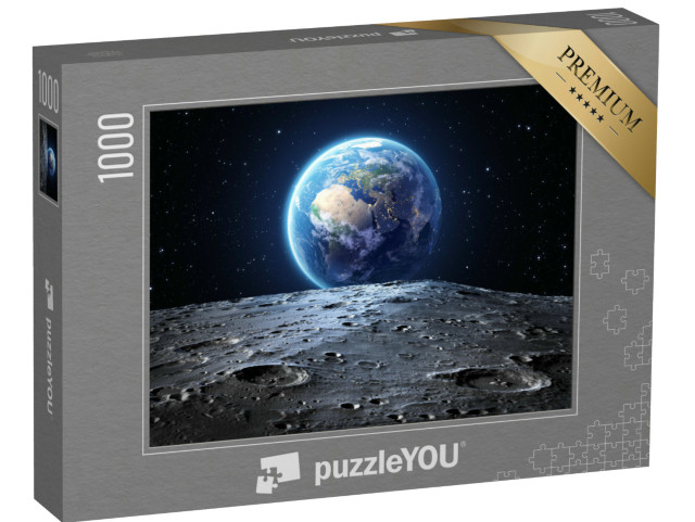 Puzzle de 1000 pièces « Vue de la Lune sur la Terre »