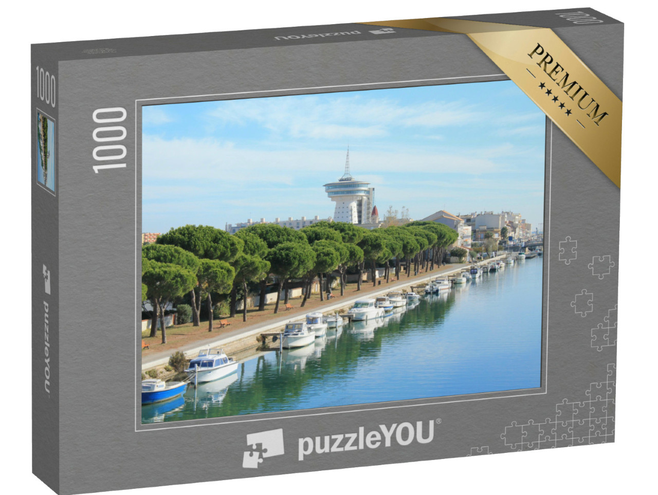 Puzzle de 1000 pièces « Palavas les flots, une station balnéaire au sud de Montpellier »