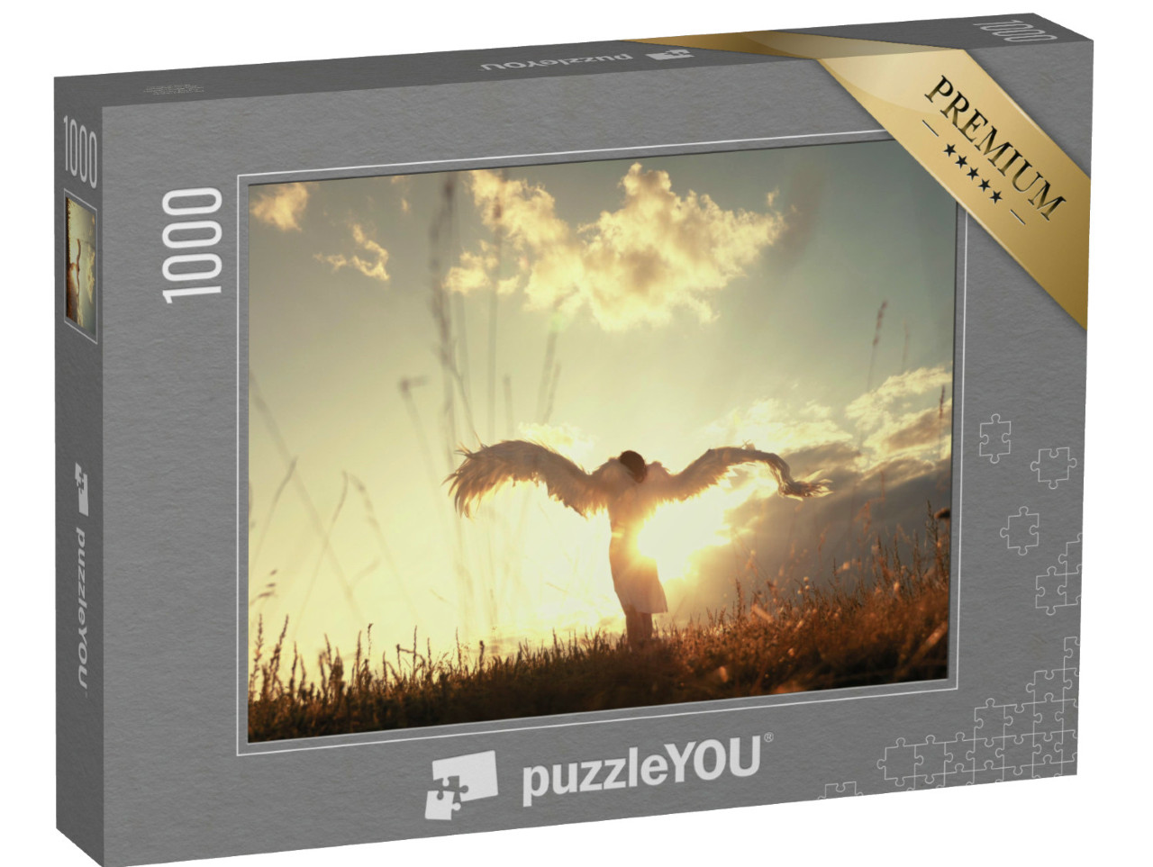 Puzzle de 1000 pièces « Ange blanc et soleil »