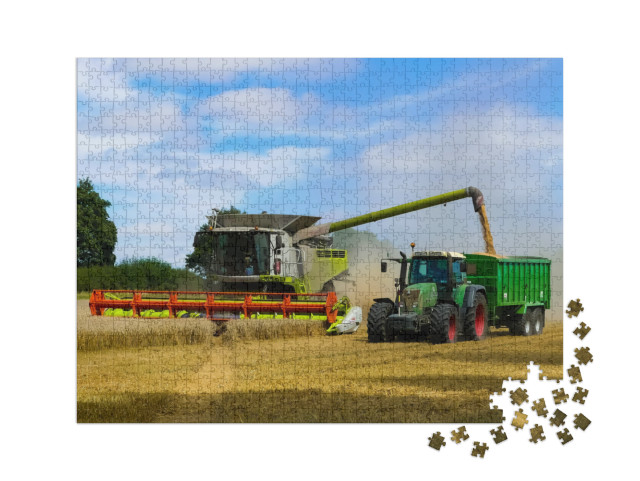 Puzzle 1000 pièces XXL « Tracteur avec remorque, Oxfordshire »