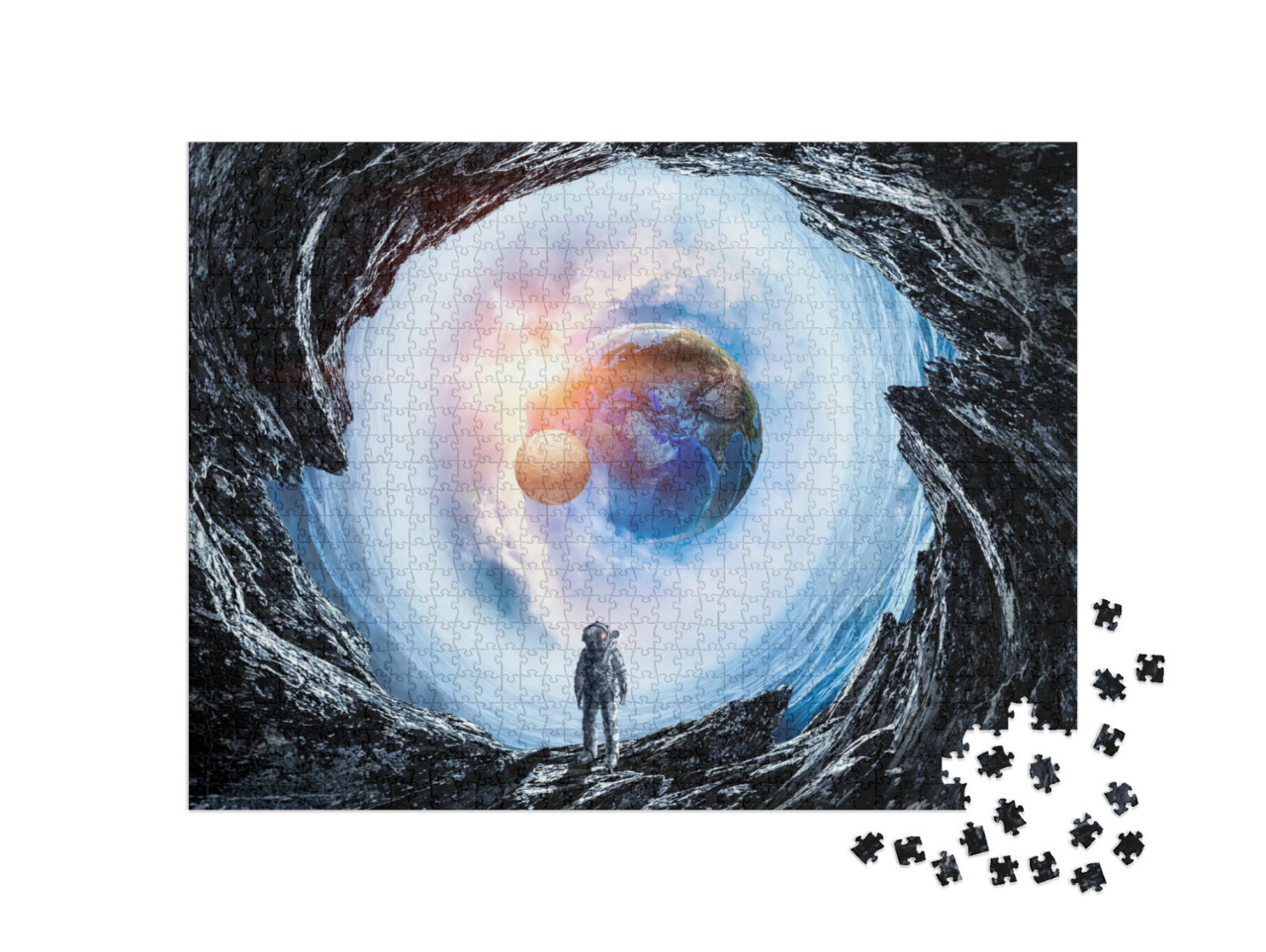 Puzzle de 1000 pièces « Espace et astronaute »