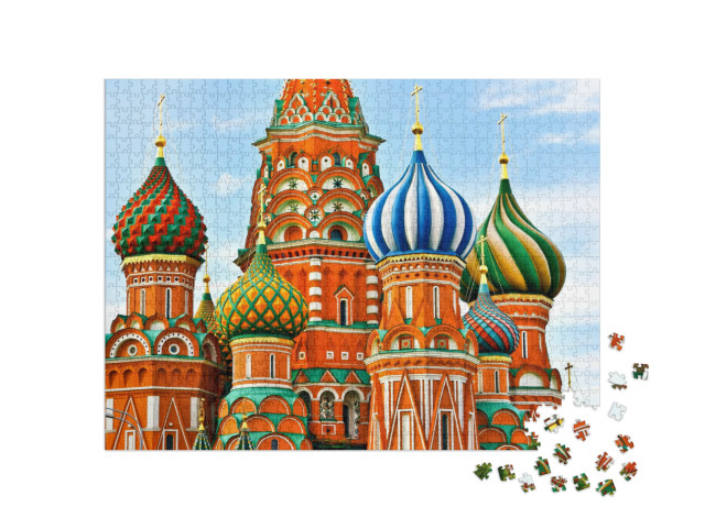 Puzzle de 1000 pièces « Cathédrale sur la Place Rouge à Moscou »