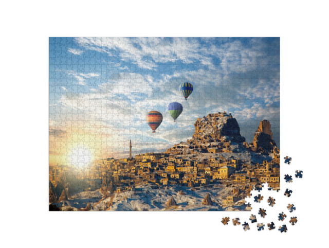 Puzzle de 1000 pièces « Vol en montgolfière au-dessus de la merveilleuse Cappadoce, Turquie »