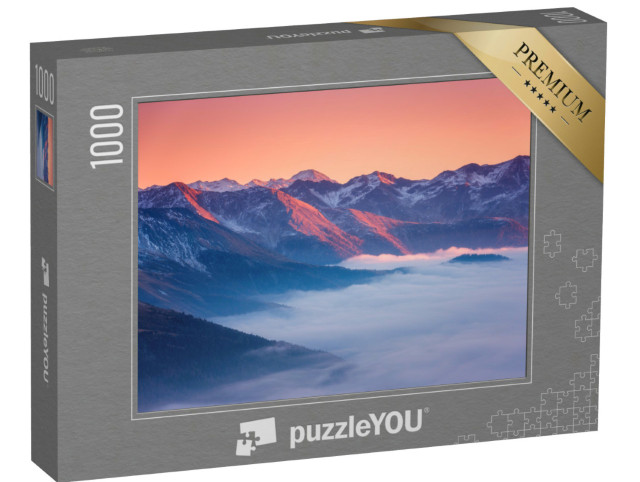 Puzzle de 1000 pièces « Coucher de soleil dans les Alpes »