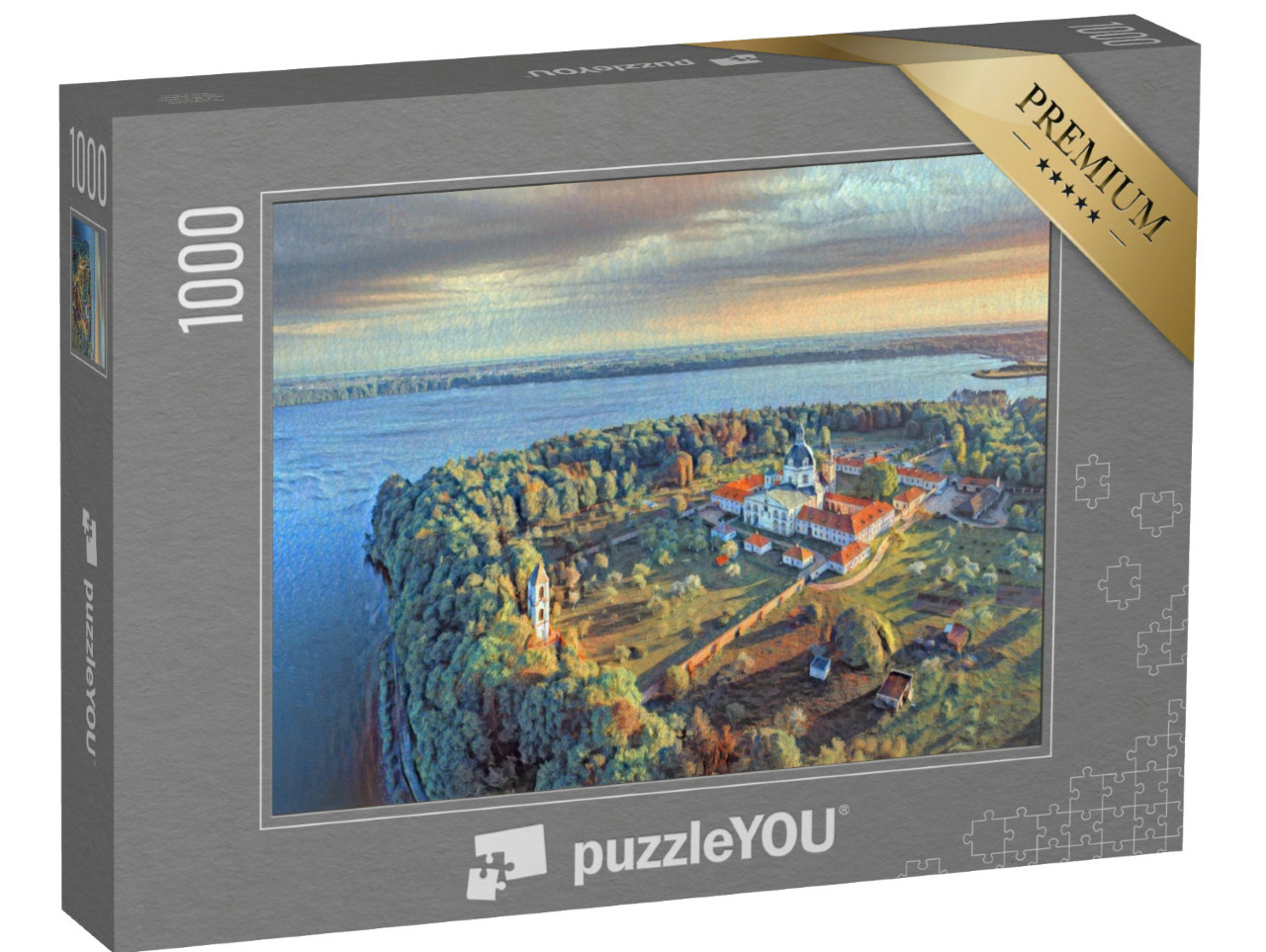 Puzzle de 1000 pièces « dans le style de Paul-Cezanne - Monastère de Pazaislis à Kaunas, Lituanie »