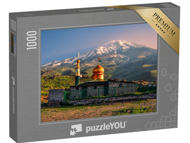 Puzzle de 1000 pièces « Mosquée sous le volcan Damavand, Iran »