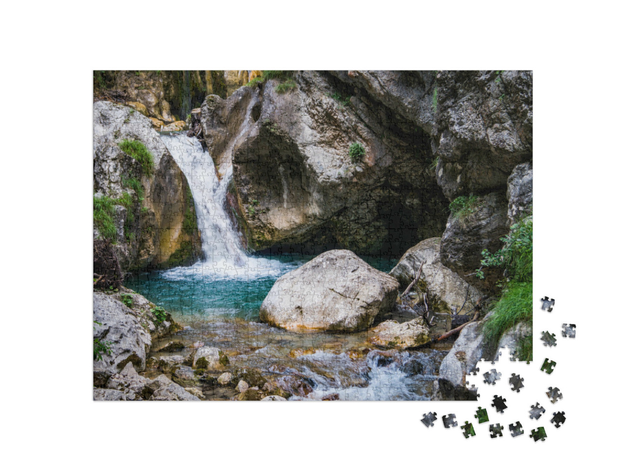 Puzzle de 1000 pièces « Les gorges de Tscheppa en Carinthie en Autriche »