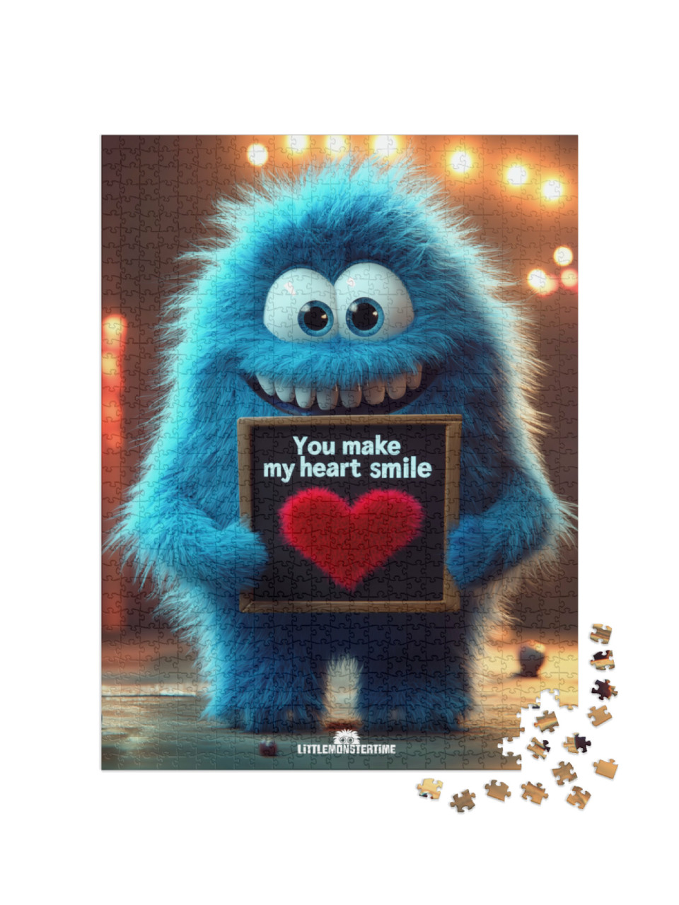 Puzzle de 1000 pièces « LITTLEMONSTERTIME: You make my heart smile »