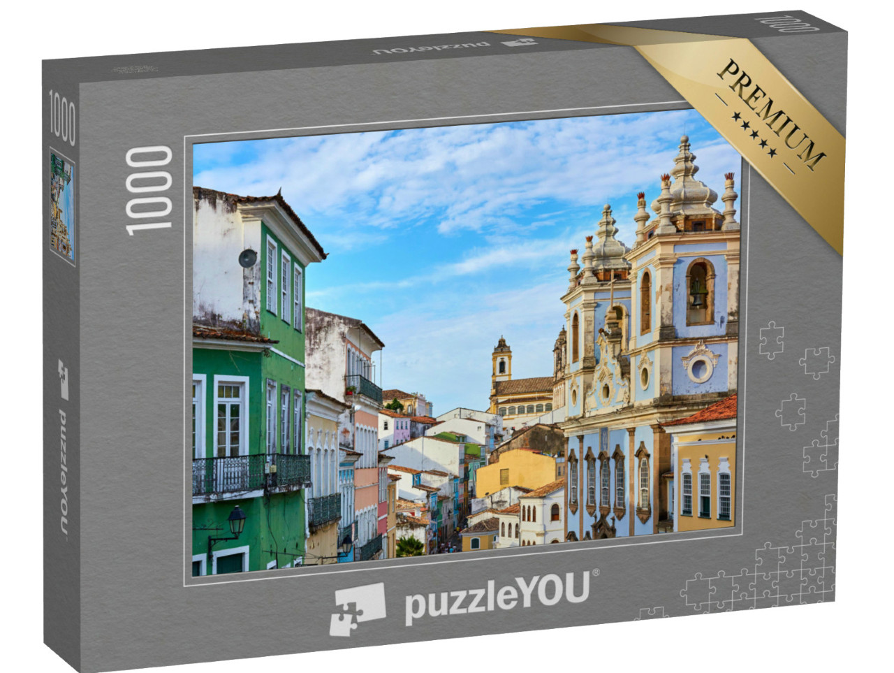 Puzzle de 1000 pièces « Le quartier historique du Pelourinho à Salvador, Brésil »