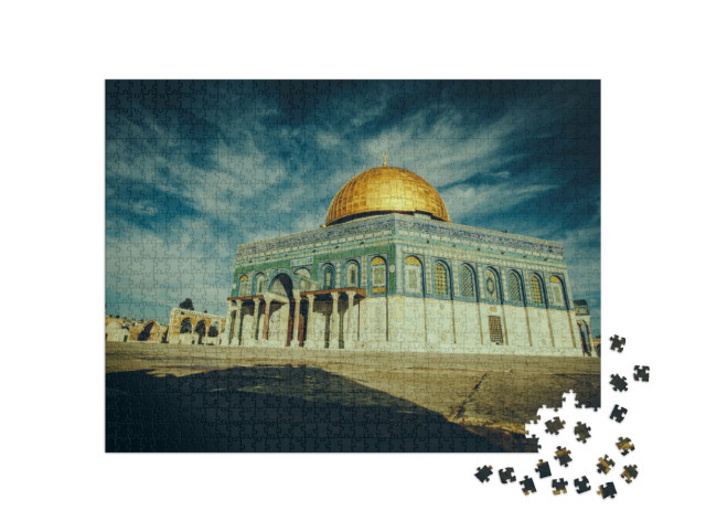 Puzzle de 1000 pièces « Le Dôme du Rocher et son dôme doré, Jérusalem, Israël »