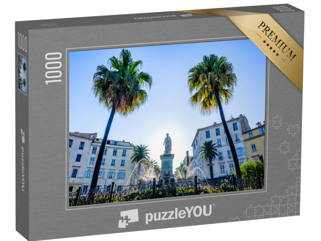 Puzzle de 1000 pièces « la célèbre vieille ville et le port d'ajaccio en corse »