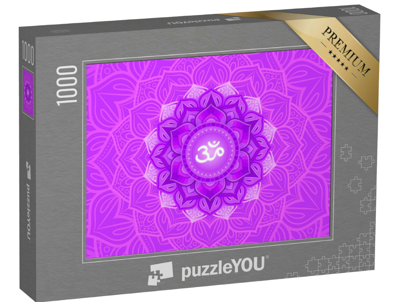 Puzzle de 1000 pièces « Sahasrara, symbole du chakra couronne : mandala coloré »