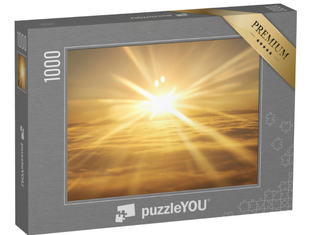 Puzzle de 1000 pièces « Coucher de soleil sur les nuages »
