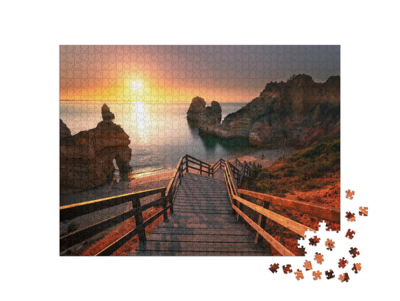 Puzzle de 1000 pièces « Bucht an der Ponta da Piedade, Algarve, Portugal »
