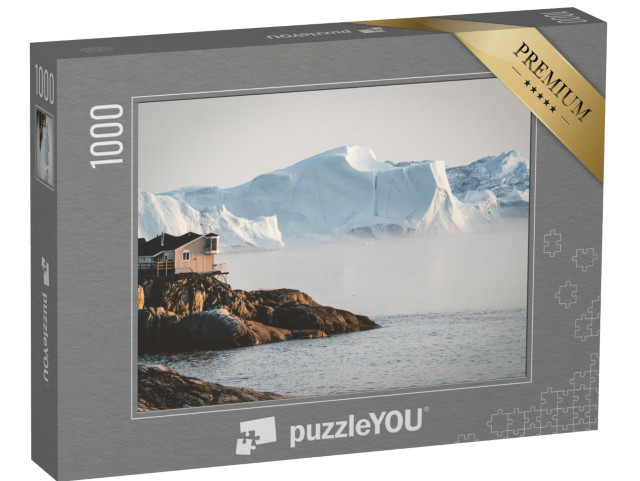 Puzzle de 1000 pièces « Ilulissat, ville arctique au lever du soleil, Groenland »