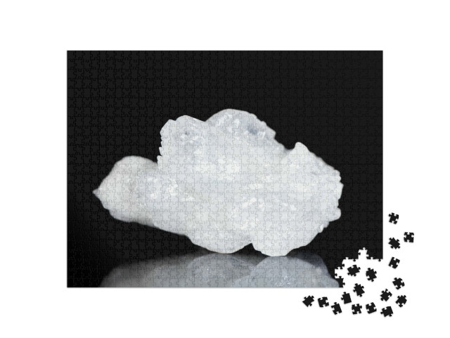 Puzzle de 1000 pièces « Roches de quartz blanc brut, minéralogie »