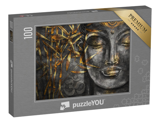 Puzzle de 100 pièces « Art numérique collage combiné avec aquarelle : Bodhisattva Buddha »