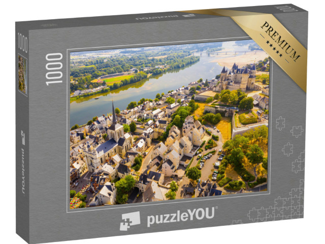 Puzzle de 1000 pièces « Ville de Saumur avec château médiéval au bord de la Loire, France »