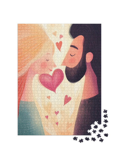 Puzzle de 1000 pièces « La Saint-Valentin pleine d'amour »
