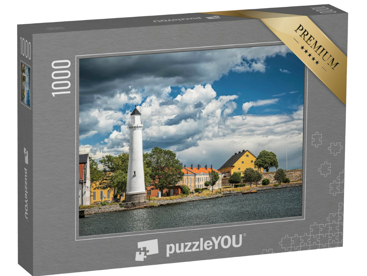 Puzzle de 1000 pièces « Le phare de l'île de Stumholmen près de Karlskrona, Suède »