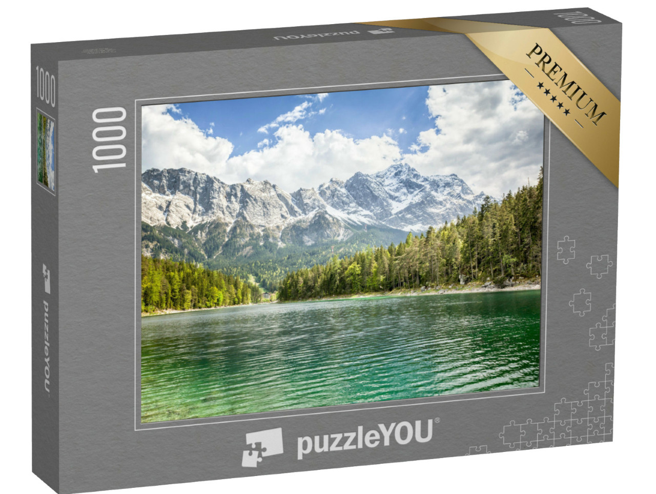 Puzzle de 1000 pièces « Une image du lac Eibsee et de la Zugspitze en Bavière Allemagne »