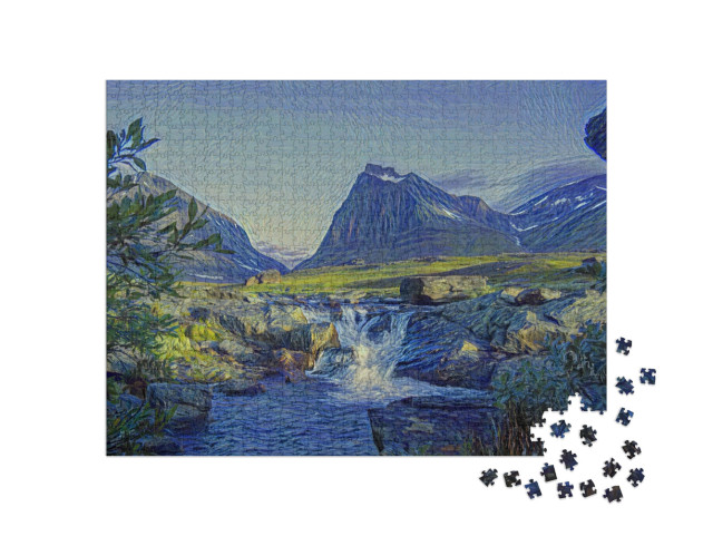 Puzzle de 1000 pièces « dans le style artistique de van Gogh, Nuit étoilée - Tuolpagorni - Collection de puzzles Artistes & Peintures »