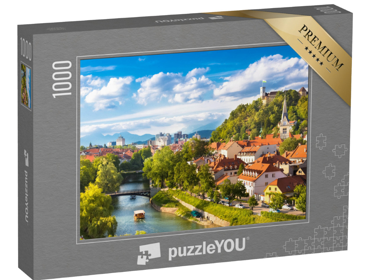 Puzzle de 1000 pièces « Paysage urbain de la capitale slovène Ljubljana »