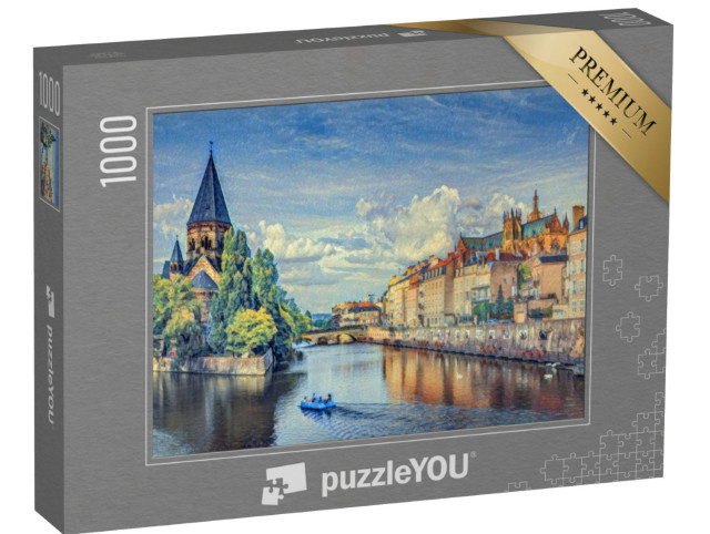 Puzzle de 1000 pièces « dans le style de Paul-Cezanne - Metz, Lorraine - Collection de puzzles Artistes & Tableaux »