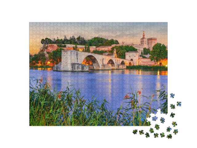 Puzzle de 1000 pièces « Pont Saint-Benezet sur le Rhône, Avignon, France »