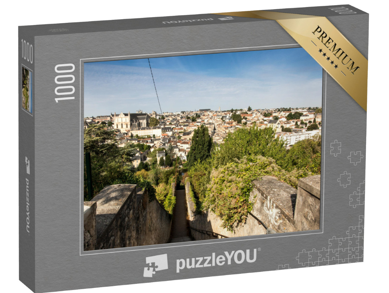 Puzzle de 1000 pièces « Vue de la ville de Poitiers, France, un jour d'été »