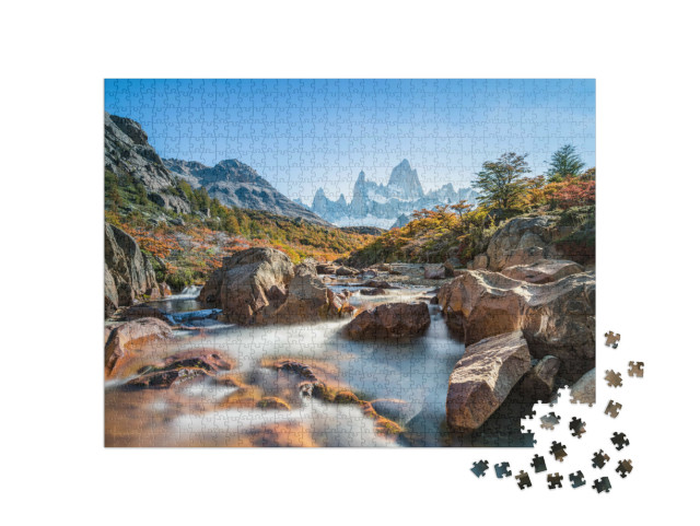 Puzzle de 1000 pièces « Automne au Fitz Roy Moutain, Patagonie, El Chalten, Argentine »