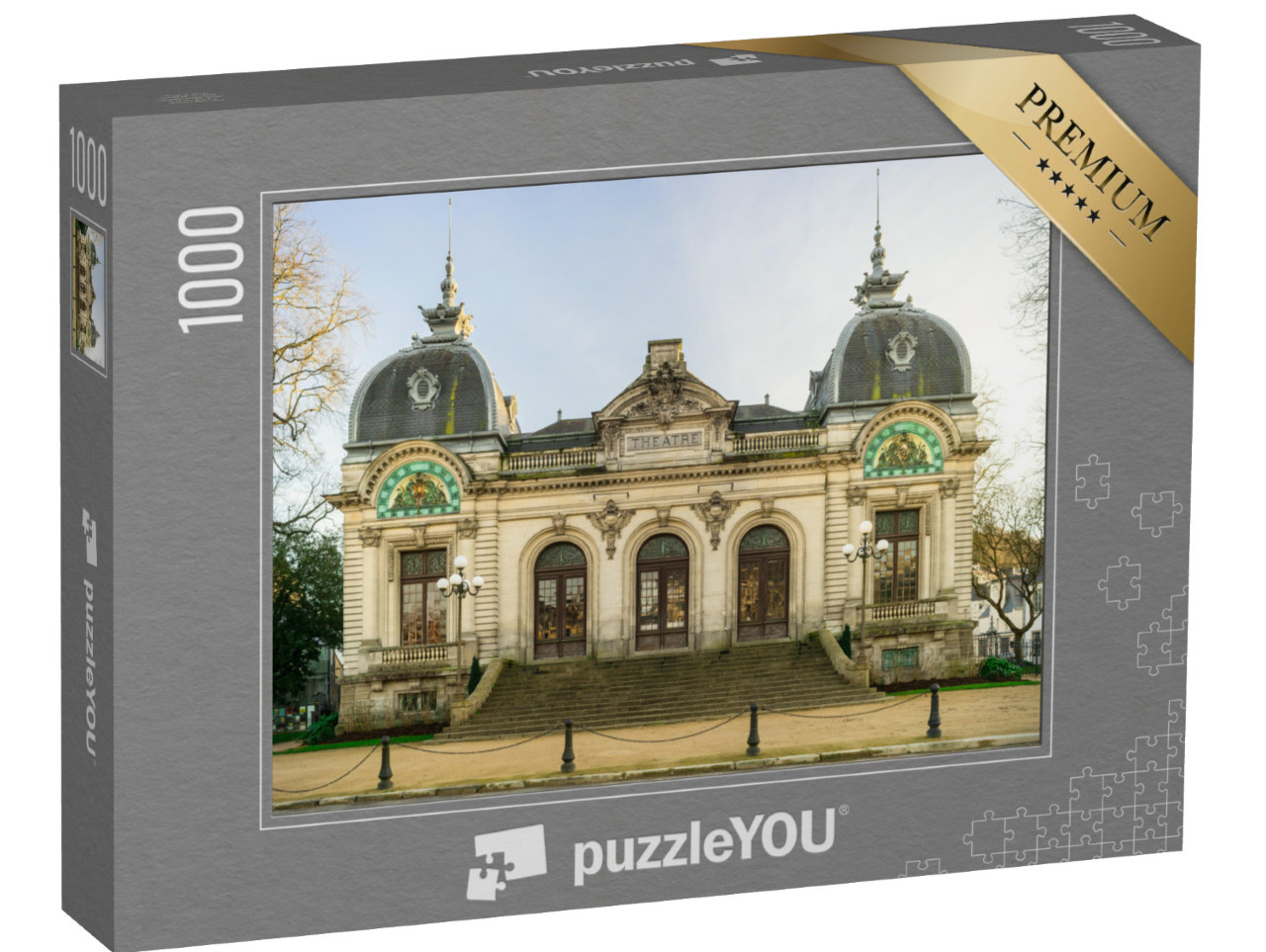 Puzzle de 1000 pièces « Le théâtre de la ville de Quimper en Bretagne France »