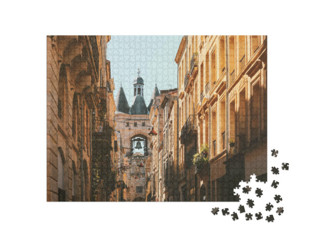Puzzle de 1000 pièces « Vue des rues de la vieille ville de Bordeaux »