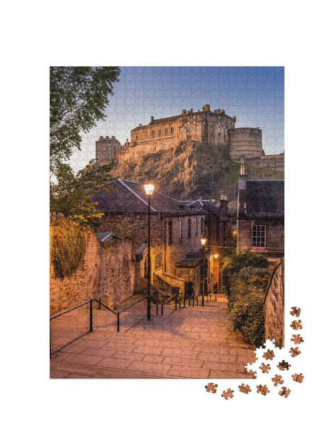 Puzzle de 1000 pièces « Le château d'Édimbourg vu de Heriot Place »
