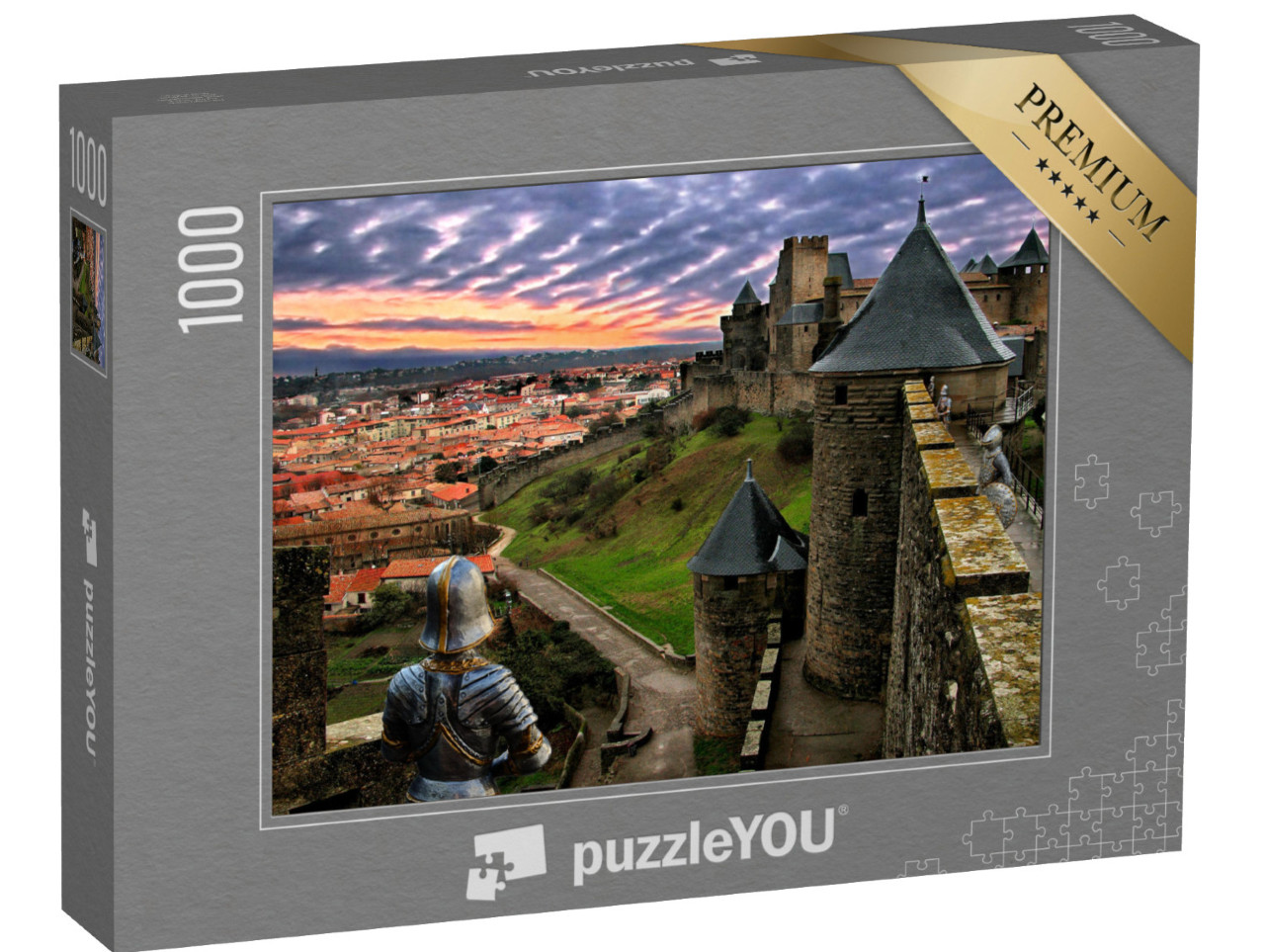 Puzzle de 1000 pièces « Carcassonne est une ville fortifiée française située dans le département de l'Aude. »